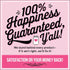 Pink advertisement for Handcrafted Wooden Christmas Ornaments holiday tree decoration